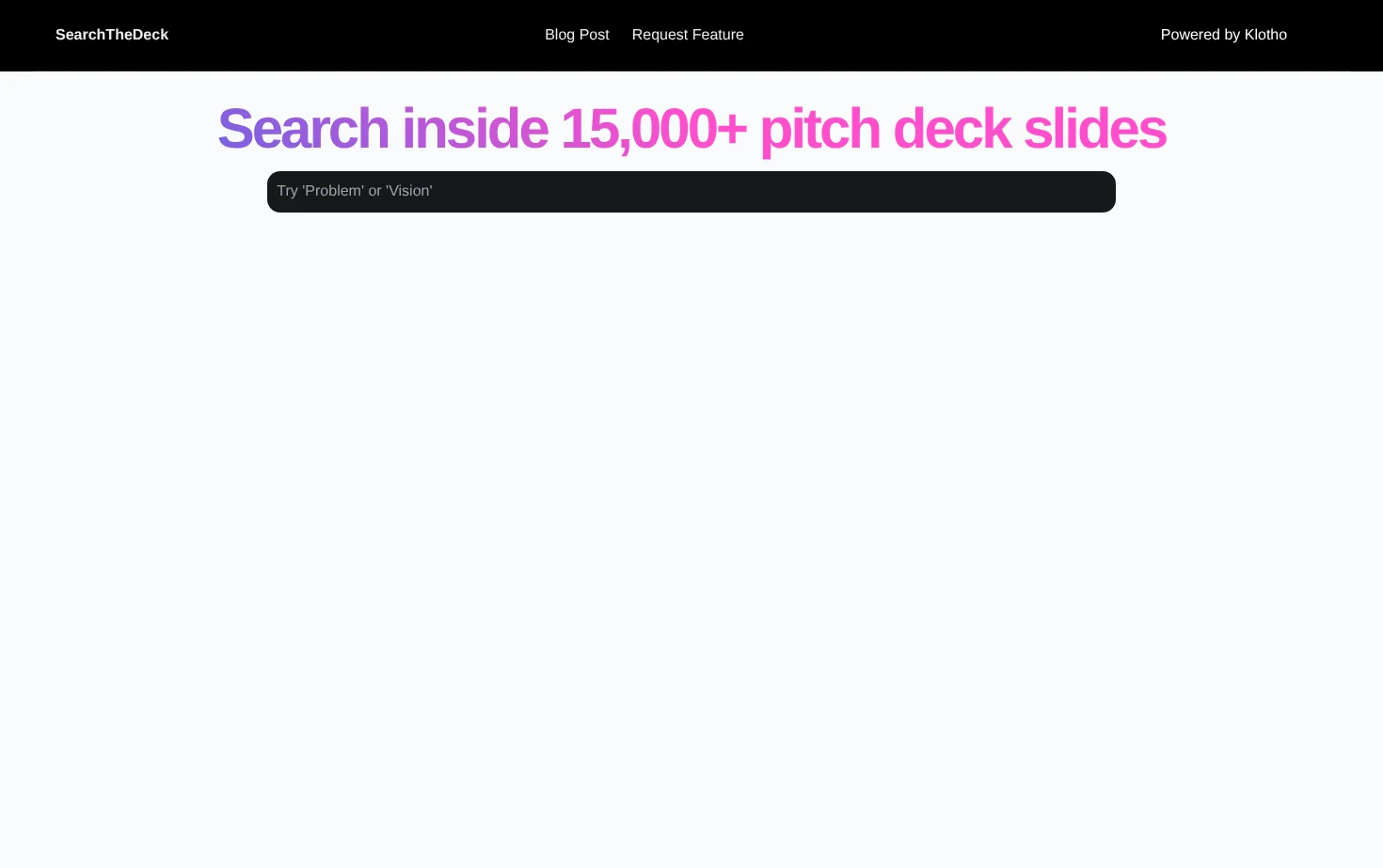 Search The Deck 页面快照